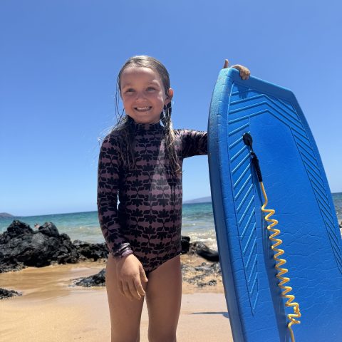 a person standing on a beach