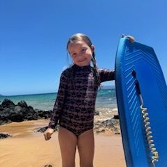 a person standing on a beach