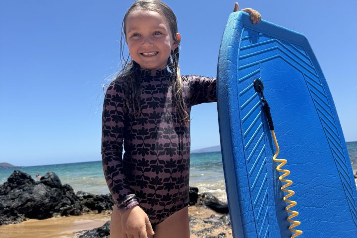 a person standing on a beach